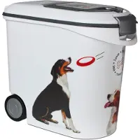 Curver Conteneur à croquettes pour chien - motif agility : jusqu'à 12 kg de croquettes (35 litres)
