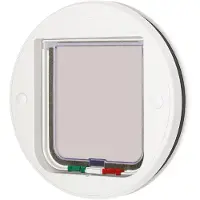 Petmate Round Access Cat Door Blanc