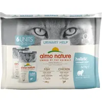 Almo Nature Urinary Help multipack au poulet et poisson pâtée pour chat (70 g)