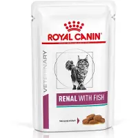 Royal Canin Renal With Fish Chunks In Sauce Wet Cat Food 85g 12 Units Multicolore