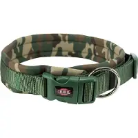 Trixie Premium Collier Avec Doublure Neoprene L-Xl 56-62cm 25mm Camouflage Vert Foret