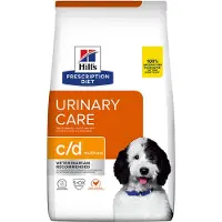 Hill's Pet Nutrition Prescription Diet Canine c/d Multicare - Poulet pour chiens souffrant de problèmes urinaires - 12 kg + 3 x 370g nourriture pour chiens OFFERTS