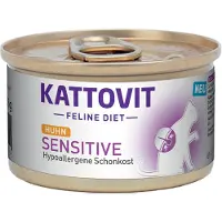 Kattovit Feline Diet Sensitive Chicken Aliments humides au poulet pour chats sensibles 12x85 g