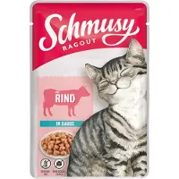 Schmusy 22x100g Schmusy ragoût en sauce bœuf nourriture pour chat humide