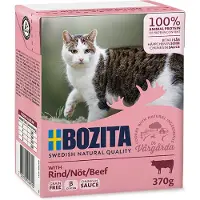 Bozita avec morceaux de bœuf en sauce pâtée pour chat