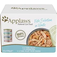Applaws Collation Pour Chat Au Bouillon De Poisson 156g 12 Unités