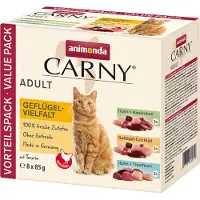 Animonda Carny Variété Mix De Volaille Morceaux 8x85g Nourriture Humide Pour Chats
