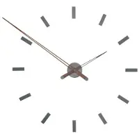 Nomon Tacón t Horloge Murale 12 Rectangular Time Signals | Natural Walnut Wood | Ø: 100 cm