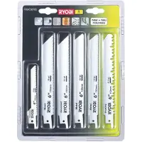 Ryobi Pack de 6 lames scie sabre OnePlus universelles bois et métal 100/152 mm RAK06RB