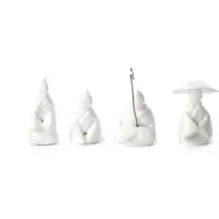 Kikkerland Jiang Taigong Porte-sachets de th (lot de 4), Blanc