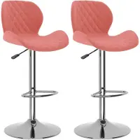 vidaXL Tabouret de bar 2 pcs velours rose