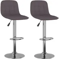 vidaXL Tabouret de bar 2 pcs. Tissu taupe
