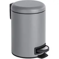 Wenko Seau à pédale Poubelle Poubelle à papier Séparateur de déchets Seau à cosmétiques Leman Gris