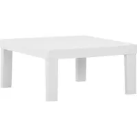 vidaXL Table de jardin Lounge plastique blanc