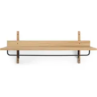 Ferm Living Sector Étagère à Crémaillère Oak|Black Brass