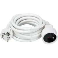 Perel RALLONGE - 3 m - BLANC - 3G1.5 - TERRE FRANÇAISE (3 m, PECO 7/5)