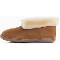 Minnetonka Pantoufle 'Sheepshin' marron