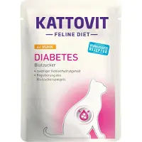 Kattovit Feline Diet Diabetes Chicken Aliments humides au poulet pour chats diabétiques 24x85 g