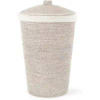 DECOR WALTHER Panier Decor Walther Basket avec Sac à Linge Rond Rotin Light