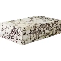 Audo Copenhagen Plinth Low Table Calacatta Viola Marble