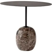 &tradition Lato LN9 Table d'appoint Warm Black & Emparador Marble