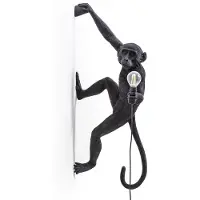 Seletti Lampe singe suspendue à droite - noire