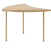 &tradition Pinwheel Table Basse HM7 Brass Legs | Oiled Oak