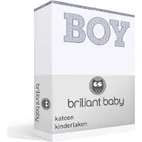 Briljant Drap Berceau Briljant Boy Gris (Coton)-75 x 100 cm (Wieglaken)