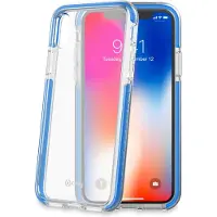Celly HEXAGON900LB (Apple iPhone X), Coque pour téléphone portable, Bleu