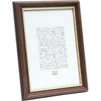 Deknudt Cadre en bois classique en noyer foncé 24x30 S406H2
