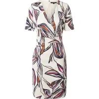 Comma Robe fourreau beige clair / bleu marine / marron / rose