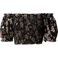 Superdry Haut à Manches Courtes Vintage Smocked Crop