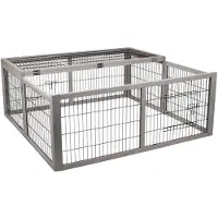 Flamingo Clapier pliable avec 2 portes Mel 116x112x45 cm