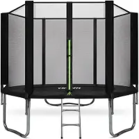 VirtuFit Trampoline avec filet de sécurité noir 251 cm