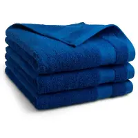 DoubleDry Serviette en coton - 3 pièces - 50x100 - couleur bleu classique