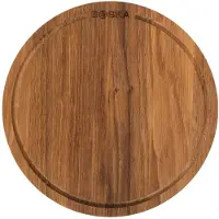 Boska Plateau à Pizza Friends S - Accessoires barbecue - Bois de chêne - Canal de collecte pratique - Ø 24 cm
