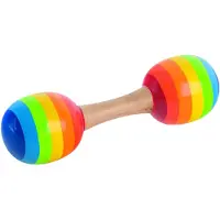 Goki Maraca haltère - - SenBois - 16 cm - Bois - Multicolore