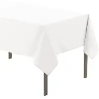 Douceur d'intérieur Nappe rectangle polyester blanche 140 x 200 cm