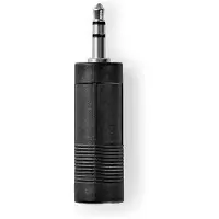Nedis Adaptateur audio stéréo | 3,5 mm Hane | 6,35 mm Hona | Nickel Platerad | Rak | ABS | Svart | 1 st. | Verrouillage