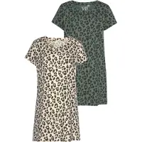 Vivance Chemise de nuit 'Dreams' beige / gris / vert