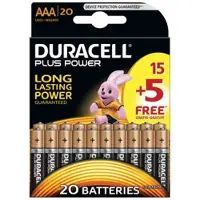Duracell Piles Plus Power AAA 15+5 pack