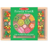 Melissa & Doug Flower Power Bead Set, Kids' bead set, Beads,Cords, fille, 4 année(s), enfant, Multicolore