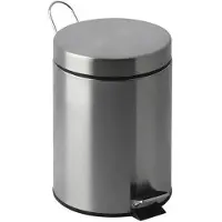 EKO Poubelle à pédale 5 litres - inox
