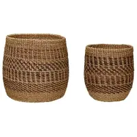 Hubsch Oker Paniers Oker/nature (série De 2) | 821501