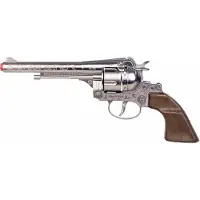 PULIO 12 Sch Pistole Peco/Cowboy 24cm antik Metall Langl
