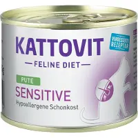 Kattovit Feline Diet Sensitive - Dinde pour les chats sensibles souffrant de certaines allergies - 185 g