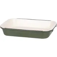 C&T Castard Plat A Four Vert Brillant35,5x23,5xh6cm Fonte