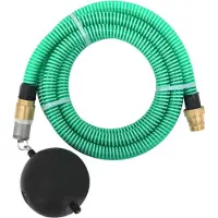 vidaXL Tuyau d'aspiration avec raccords en laiton Vert 1,1" 15 m PVC - Tuyaux d'arrosage