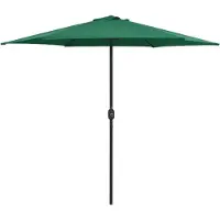 vidaXL Parasol avec mât en aluminium 270x246 cm Vert