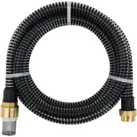 vidaXL Tuyau d'aspiration avec raccords en laiton noir 1,1" 7 m PVC - Tuyaux d'arrosage